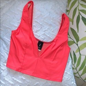 Hot pink crop top